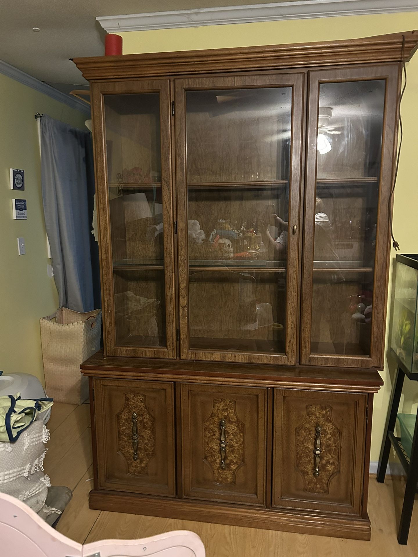 Wood And Glass China Cabinet