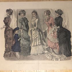 Godey’s fashions for November 1882 print Ready To Frame
