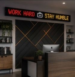 LED Programmable Sign 76"W x 6.33"H -WIFI- Indoor/Outdoor