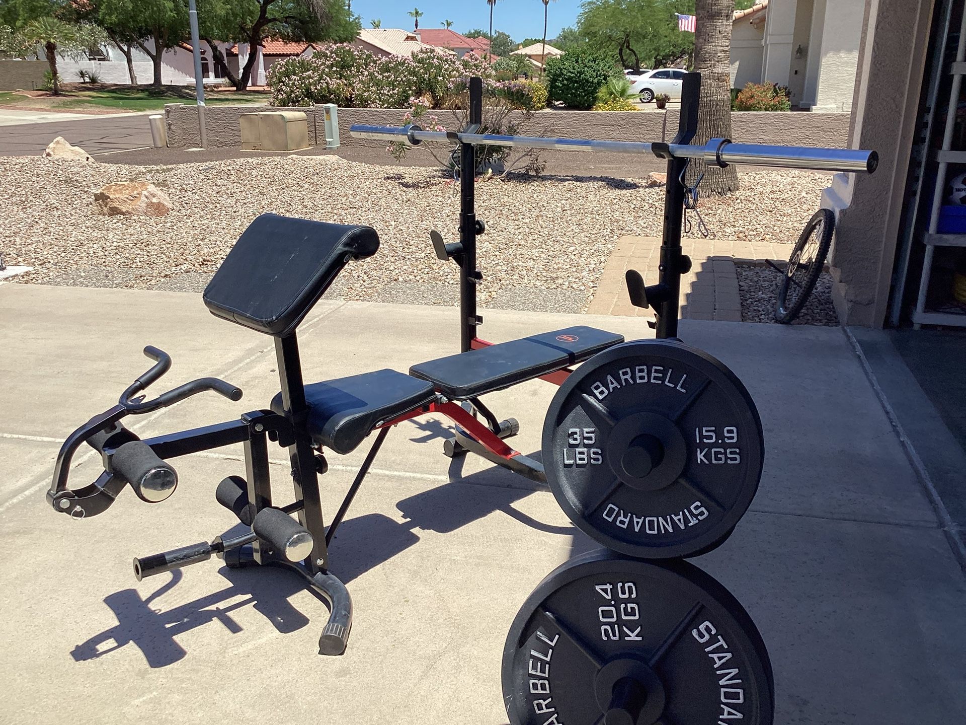 Body Champ Bench Press With Weights