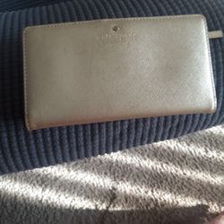 KATE SPADE USED GOLD WALLET 