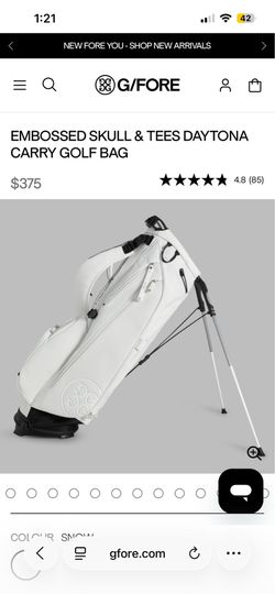 G/FORE  EMBOSSED SKULL & TEES DAYTONA CARRY GOLF BAG