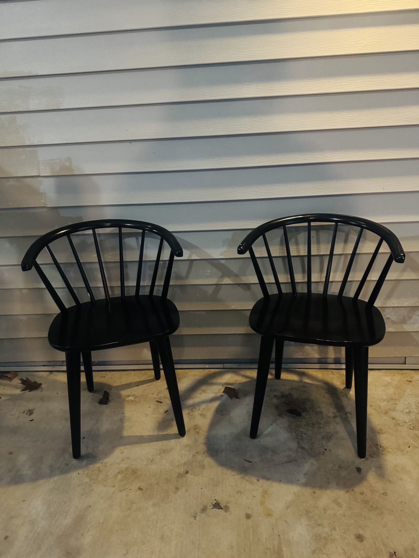 Black Solid Wooden Chairs