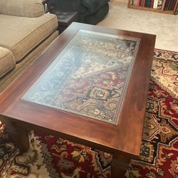 Coffee Table with Glass Insert 