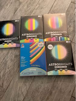Colored paper and cardstock