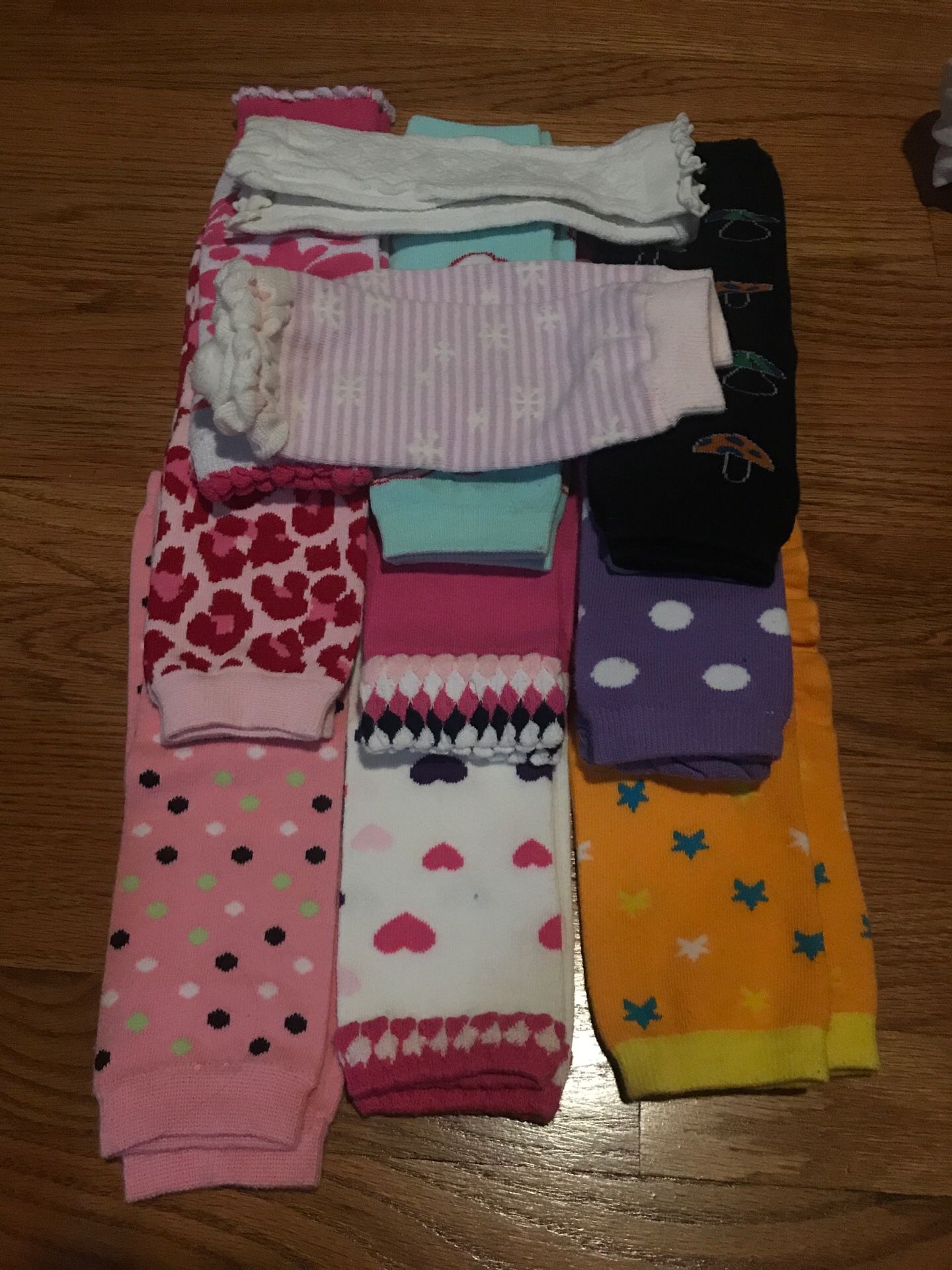 Baby girl leg warmers 12 pairs