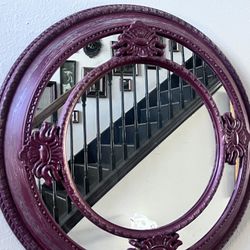 Large Red Ornate Mirror
