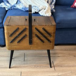 Vintage Sewing Box with Legs
