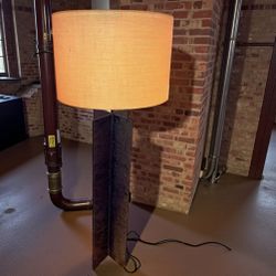 Brutalist Industrial Custom Architectural Black Steel Floor Lamp 2 Ava