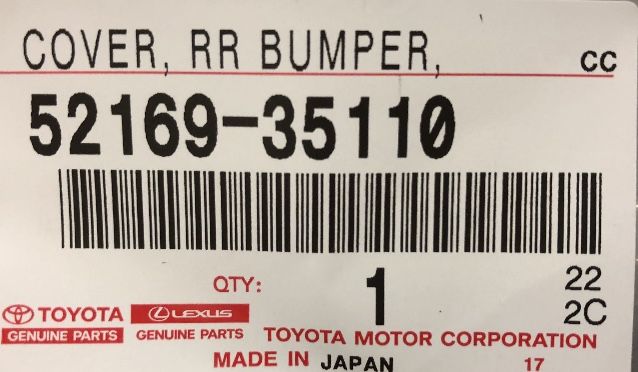 4Runner Rear Bumper Valance (1 of 2) 52169-35110