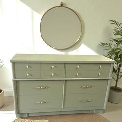 Vintage Green MCM Dresser 