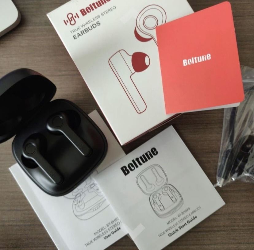 NEW TRUE WIRELESS EARBUDS BLUETOOTH UPGRADED V5.2 STEREO HEADPHONES 40HR CHARGING CASE MUSIC FITNESS (BLACK) 