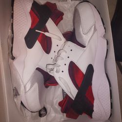 Red And White Huaraches "Red Oxide" 10.5