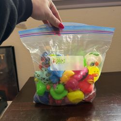 Large Lot of Rubber Ducks Jeep Mixed Themes Holiday Animals Characters 28 Pieces