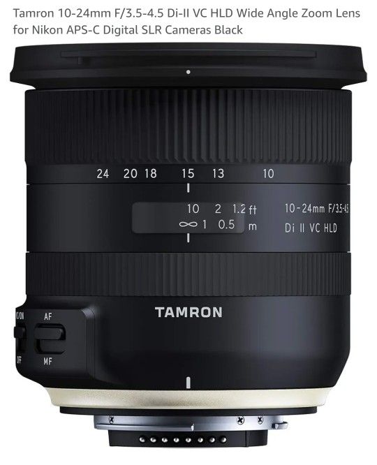 Tamron 10-24mm F/3.5-4.5 Di-II VC HLD Wide Angle Zoom Lens for Nikon APS-C Digital SLR Cameras Black
