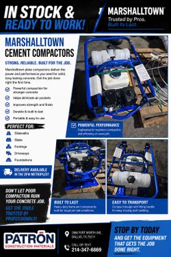 Marshalltown Cement Compactor