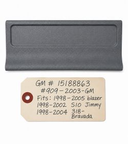 OEM GM Rear Door Sill Trim Plate Blazer Jimmy Bravada Pewter