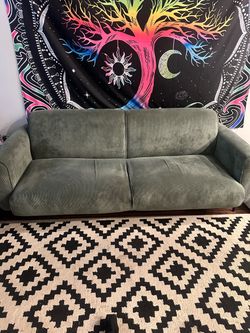 Green Corduroy 3-Seat Sofa