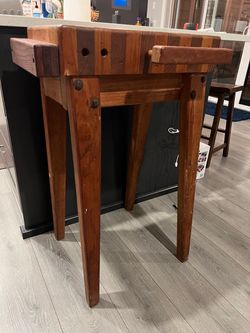 Antique solid wood butcher block