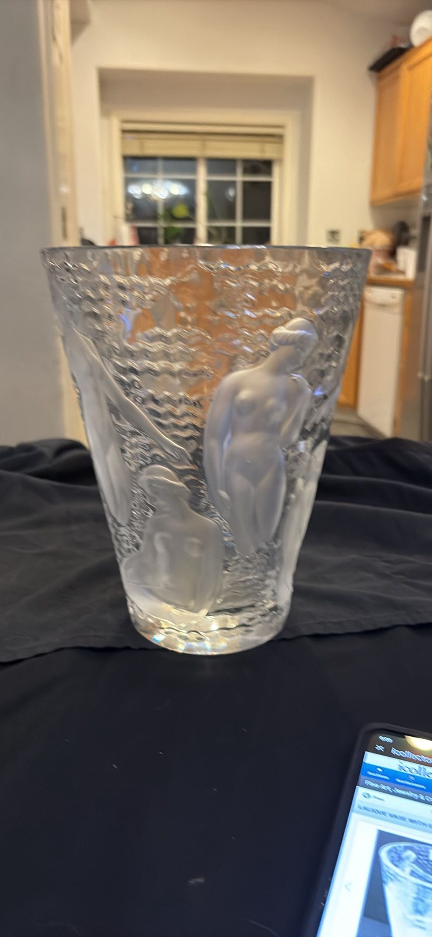 Lalique Vase Of Frosted Nude Water Nymphs