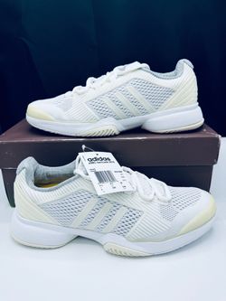 Adidas by Stella McCartney Barricade 2015 Size 8 White Tennis Shoes m21096 New!
