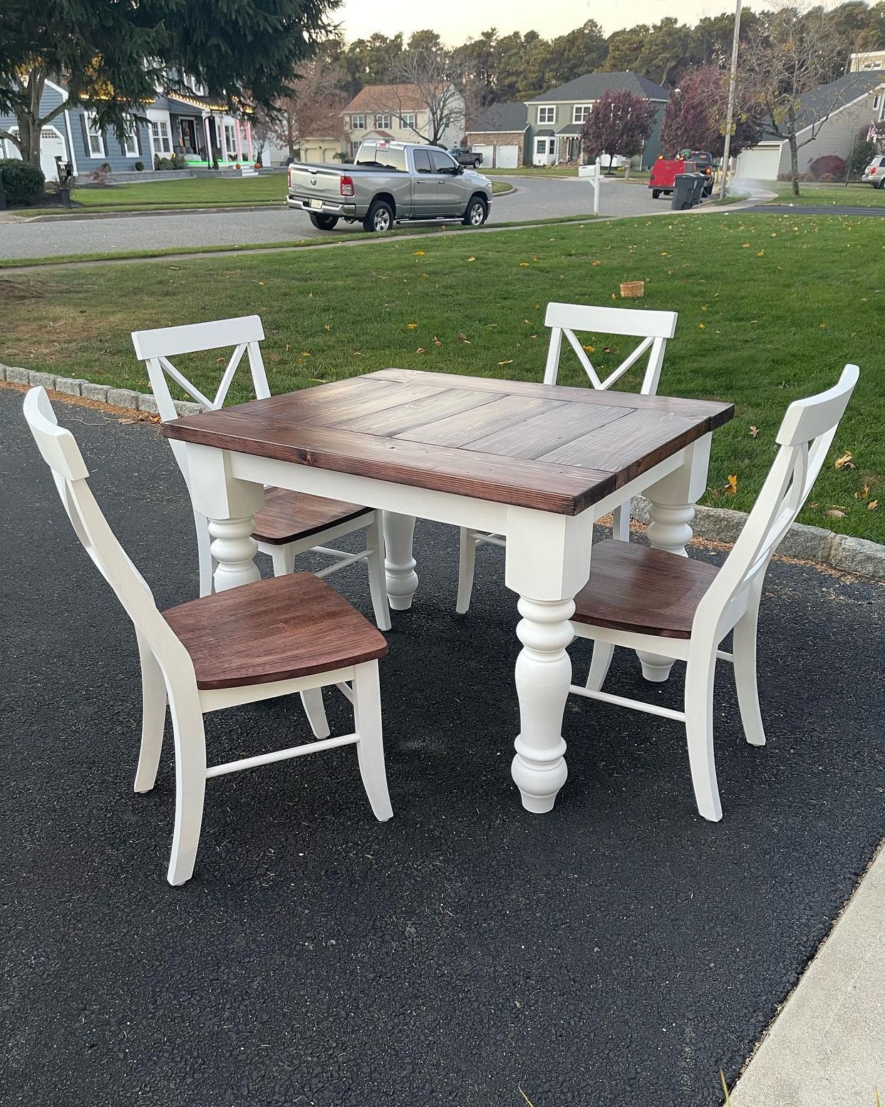 Custom Dining Table Monastery farmhouse Modern Rustic Set Bench