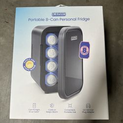 Portable 8 Can Mini Fridge NEW