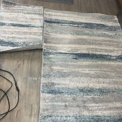 4 X 5 And A 2 X 3 Luxe Abstract Area Rugs