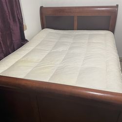 Queen bed frame and mattress