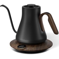 Cocinare FLOW B9 Gooseneck Electric Kettle, Precise Temperature Control for Pour-Over Coffee & Tea Brewing, Stainless Steel Interior, Rapid Heating fo