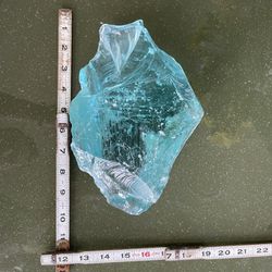 Volcanic Formed Aqua Blue Glass