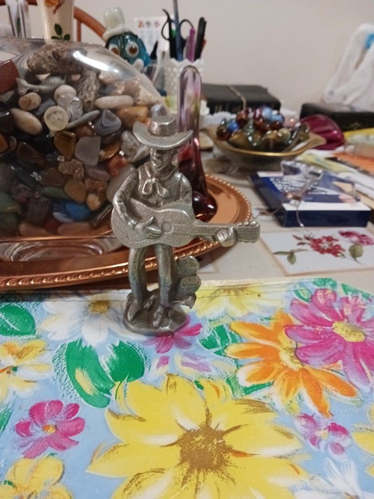 Pewter Singing Cowboy