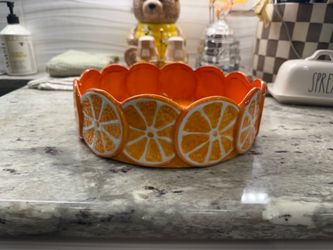 ceramic orange slice bowl