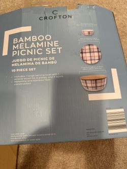 Bamboo Melamine Picnic Set