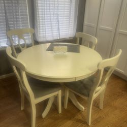 Small White Dinning Table Set Of 4 