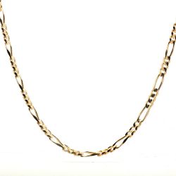 Men’s SOLID 14k Yellow Gold 5mm Figaro Link 24-inch Necklace 30.1 Grams 11059921