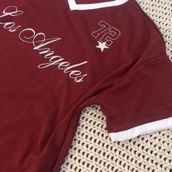 Los Angeles Burgundy jersey 
