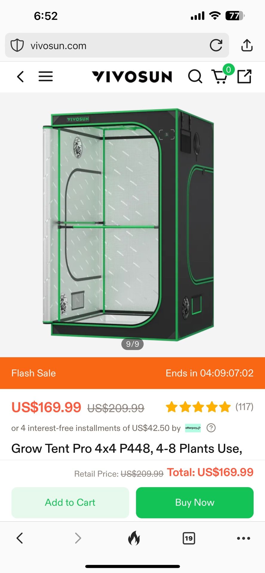 Vivosun Grow Tent 4x4