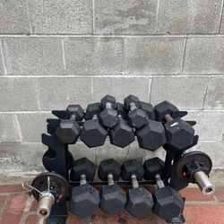 CAP Dumbbell Set w Weight Rack 