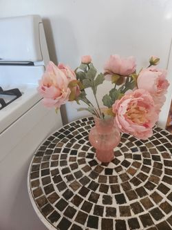 Artificial Pink Flower With Vase
