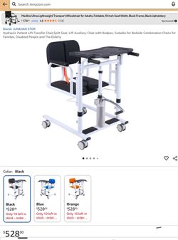 Never Used Hydraulic Patient Transfer Lift Chair