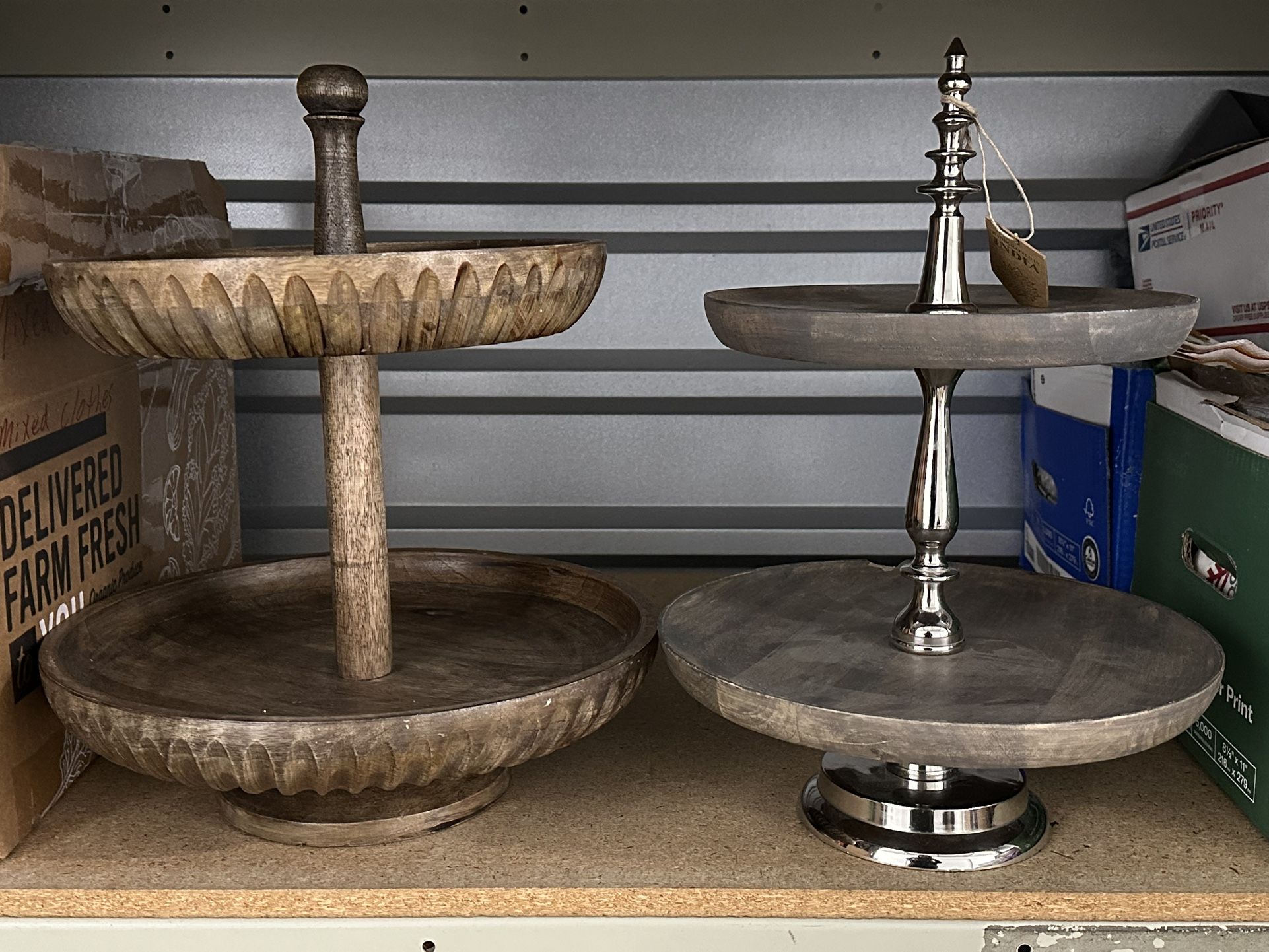 Two Tier Dessert Trays 