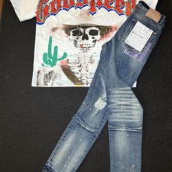 Godspeed T-shirt X Purple Brand Jeans 