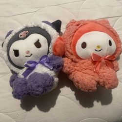 Kuromi and my melody plushie 
