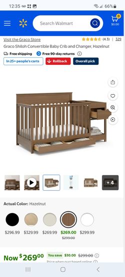 Graco Shiloh Convertible Baby Crib and Changer, Hazelnut $175