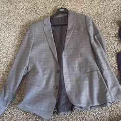 Gray Suit Jacket ; Slim Fit 42 XT