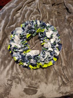 Fabric Seahawk Wreath