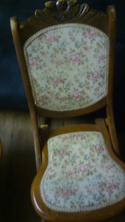 Antique folding rocking chair