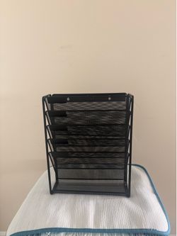 New Black mesh 5 slot vertical folder stand