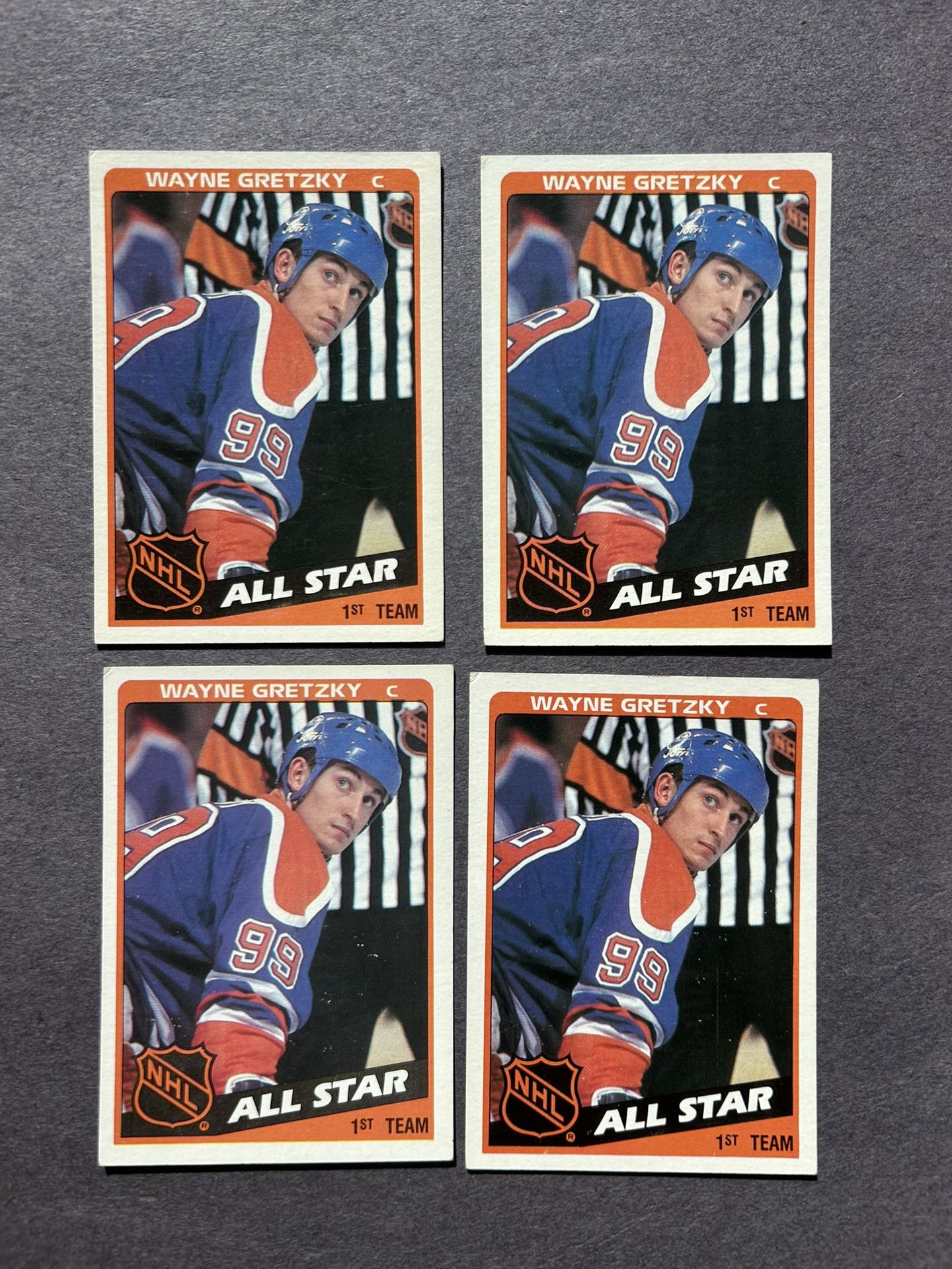 (4) 1984 Topps #154 Wayne Gretzky (AS). Negotiable 